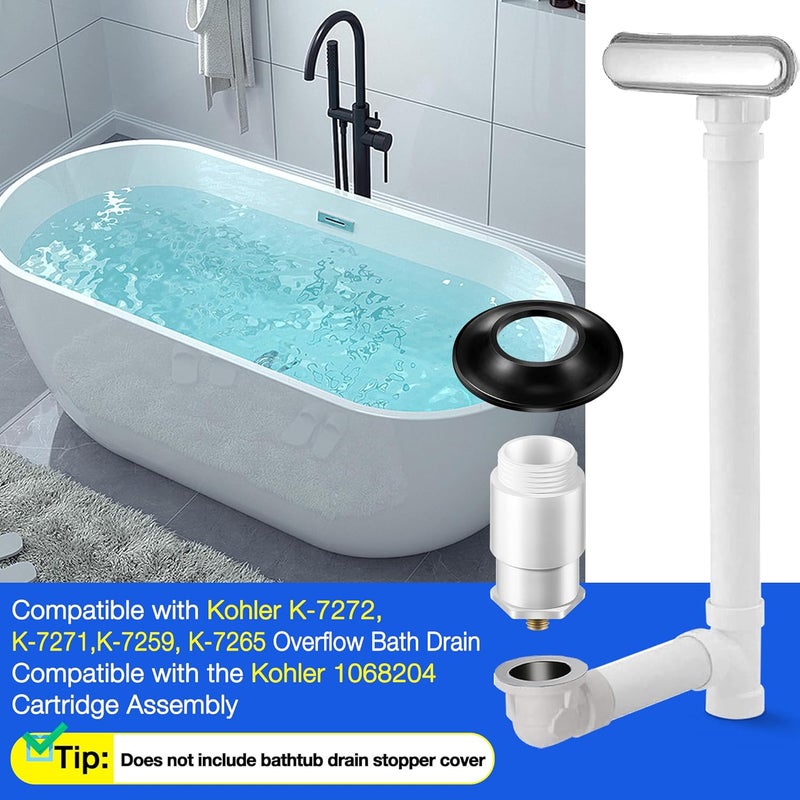 Avenuebool 2 Pack Bathtub Drain Stopper Compatible with Kohler K-7272, K-7271, K-7259 and K-7265, Compatible with 1068204 Model, Bathtub Stopper Replacement, Enhanced Durability, Easy Installation - Image 4